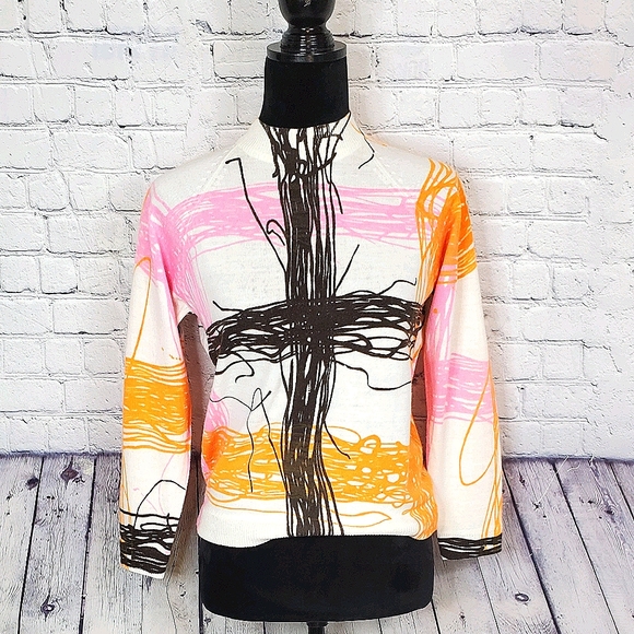 Gina Moretti Sweaters - Abstract Vintage mock neck sweater sz Small